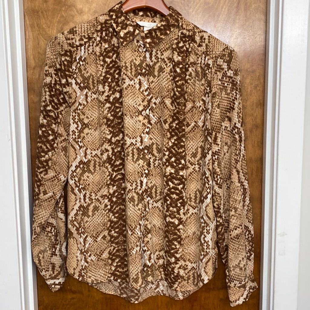 Python Printed H&M Blouse.